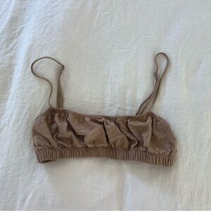 OZMA Brown Ruched Bralette